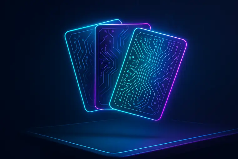 Neon artwork for Cipher Blackjack, an original free-to-play game on SpinCrypto World.